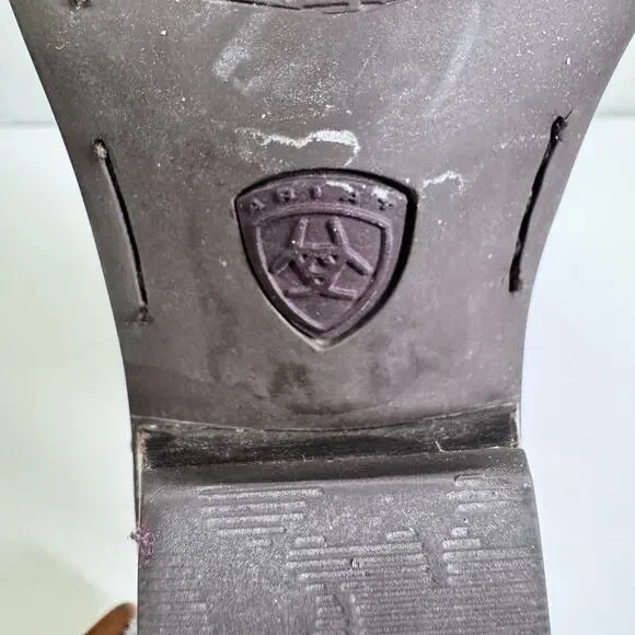 ARIAT Boots 6B Moon Fringe Tassels Cowboy Snipe Toe Cowgirl Rodeo Pink Western - Picture 10 of 12